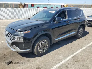 2022 Hyundai Santa Fe Hybrid Blue with VIN KM8S2DA10NU037501, listed as a Copart auction lot 61208664 with 0 mi miles and Salvage Title. Bid and sale history available at carsss.com. Image 1.