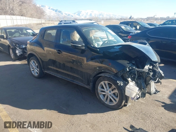 2016 Nissan Juke S with VIN JN8AF5MVXGT659206, listed as a IAAI auction lot 41674497 with 54,015 mi miles and . Bid and sale history available at carsss.com. Image 1.
