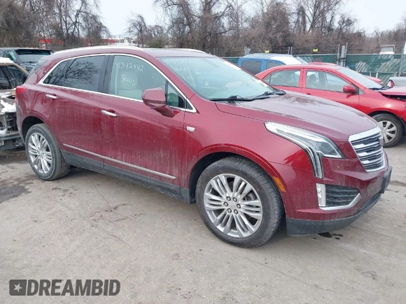 2017 Cadillac XT5 Premium Luxury AWD with VIN 1GYKNERS8HZ119329, listed as a IAAI auction lot 41342442 with 168,320 mi miles. Bid and sale history available at carsss.com. Image 1.