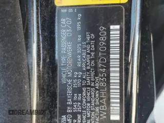 2007 BMW 7 Series 750i z VIN WBAHL83547DT09809, wystawiony jako Copart lot #54817145 z przebiegiem 209 806 mil mil oraz Szkoda całkowita • Salvage title. Historia ofert i sprzedaży dostępna na DreamBid. Obrazek 12.