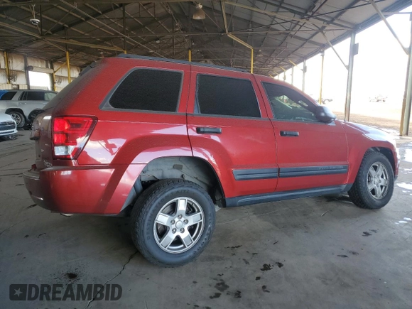 2006 Jeep Grand Cherokee Laredo with VIN 1J4HS48N06C254653, listed as a Copart auction lot 45568855 with 105,639 mi miles and Salvage Title. Bid and sale history available at carsss.com. Image 3.