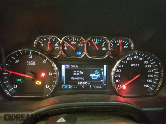 2017 Chevrolet Silverado 1500 LT with VIN 1GCUKREC4HF189876, listed as a Copart auction lot 79705594 with 185,685 mi miles and Salvage Title. Bid and sale history available at DreamBid. Image 9.