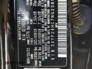2022 Kia Telluride LX with VIN 5XYP24HC7NG238928, listed as a Copart auction lot 43771085 with 88,258 mi miles and Salvage title. Bid and sale history available at DreamBid. Image 15.