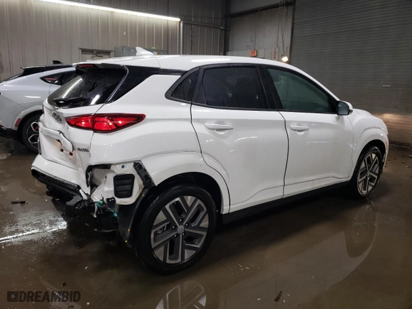 2023 Hyundai Kona Electric SEL with VIN KM8K33AG5PU183410, listed as a Copart auction lot 46351665 with 60,807 mi miles and Salvage Title. Bid and sale history available at carsss.com. Image 3.