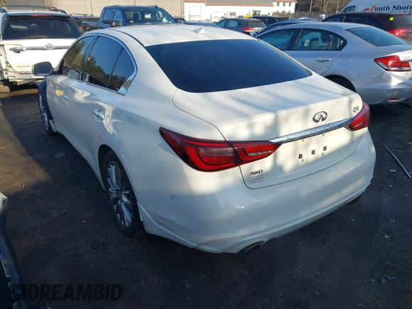 2018 Infiniti Q50 2.0t LUXE with VIN JN1CV7ARXJM280110, listed as a IAAI auction lot 41722863 with 88,878 mi miles. Bid and sale history available at carsss.com. Image 3.