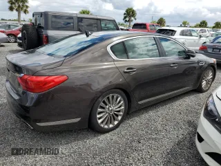 2015 Kia K900 Luxury with VIN KNALW4D48F6017602, listed as a Copart auction lot 74309814 with 0 mi miles and Salvage Title. Bid and sale history available at carsss.com. Image 3.