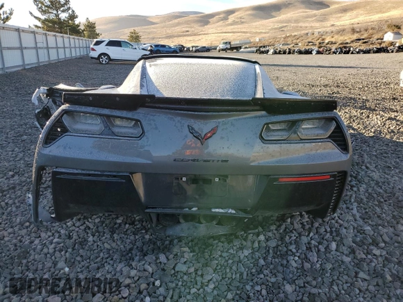 2015 Chevrolet Corvette Z06 2LZ with VIN 1G1YS2D62F5609540, listed as a Copart auction lot 81647914 with 0 mi miles and Salvage Title. Bid and sale history available at carsss.com. Image 6.