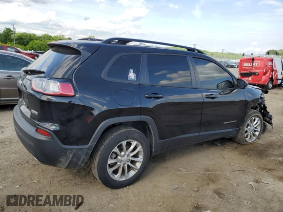 2022 Jeep Cherokee Latitude Lux with VIN 1C4PJLMN6ND549396, listed as a Copart auction lot 56864084 with 43,556 mi miles and Salvage title. Bid and sale history available at DreamBid. Image 3.