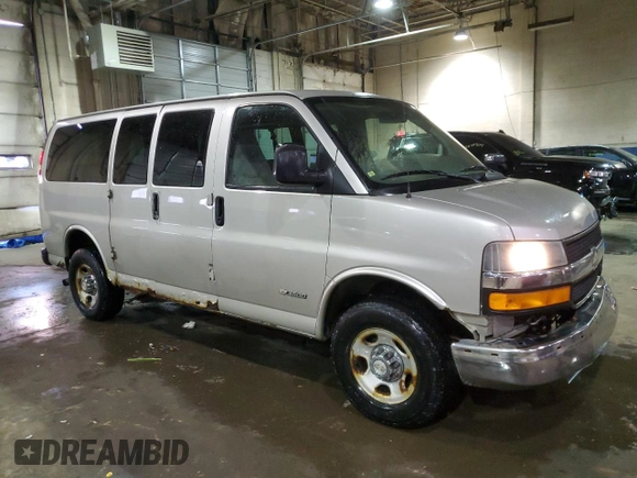 2006 Chevrolet Express Passenger with VIN 1GAHG35U161184548, listed as a Copart auction lot 83356414 with 164,196 mi miles and Clean title. Bid and sale history available at DreamBid. Image 4.
