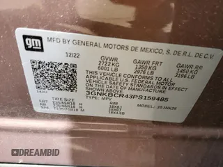 2023 Chevrolet Blazer LT с VIN 3GNKBCR43PS159485, выставлен на аукционе Copart как лот 54004735 с пробегом Не указан миль и Списание • Salvage title. История ставок и продаж доступна на DreamBid. Изображение 12.