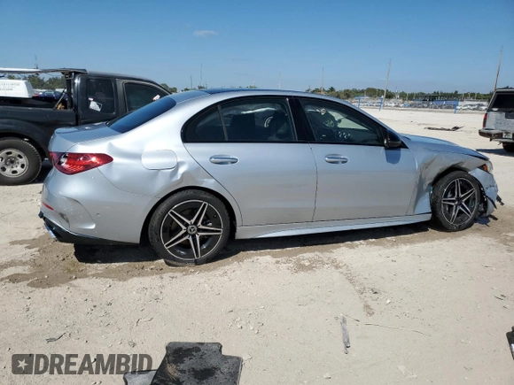 2023 Mercedes-Benz C 300 with VIN W1KAF4GB2PR145957, listed as a Copart auction lot 48806665 with 9,715 mi miles and Salvage Title. Bid and sale history available at carsss.com. Image 3.