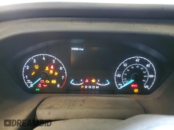 2021 Ford Transit Cargo with VIN 1FTBR1C82MKA77940, listed as a Copart auction lot 49711275 with 34,989 mi miles and Salvage Title. Bid and sale history available at DreamBid. Image 9.