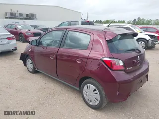 2024 Mitsubishi Mirage ES with VIN ML32AUHJ4RH026788, listed as a IAAI auction lot 41942174 with 3,572 mi miles. Bid and sale history available at carsss.com. Image 3.