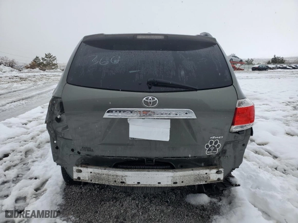 2012 Toyota Highlander with VIN 5TDBK3EH8CS121962, listed as a Copart auction lot 44454445 with 114,011 mi miles and Salvage Title. Bid and sale history available at carsss.com. Image 6.