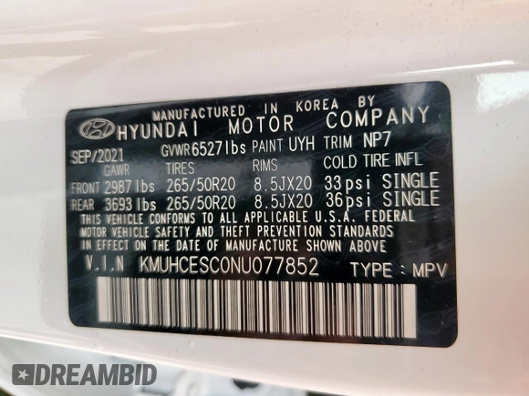2022 Genesis GV80 с VIN KMUHCESC0NU077852, выставлен на аукционе Copart как лот 53246045 с пробегом 27 400 миль миль и Списание • Salvage title. История ставок и продаж доступна на DreamBid. Изображение 13.