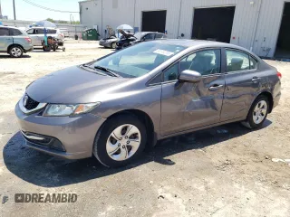 2015 Honda Civic Sedan LX with VIN 19XFB2F58FE017695, listed as a Copart auction lot 53113215 with 46,725 mi miles and Salvage Title. Bid and sale history available at carsss.com. Image 1.