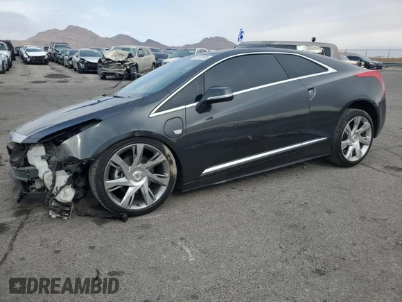 2014 Cadillac ELR z VIN 1G6RR1E41EU602097, wystawiony jako Copart lot #42823565 z przebiegiem 86 055 mil mil oraz Szkoda całkowita • Salvage title. Historia ofert i sprzedaży dostępna na DreamBid. Obrazek 1.