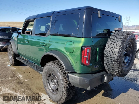 2024 Ford Bronco Outer Banks with VIN 1FMDE8BH5RLA98261, listed as a Copart auction lot 49084995 with 954 mi miles and Salvage title. Bid and sale history available at DreamBid. Image 2.
