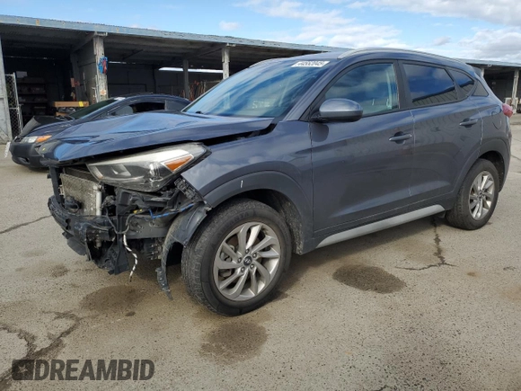 2018 Hyundai Tucson SEL with VIN KM8J3CA49JU646819, listed as a Copart auction lot 44552045 with 93,549 mi miles and Salvage title. Bid and sale history available at DreamBid. Image 1.