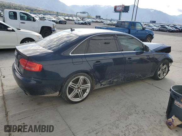 2009 Audi A4 Prestige with VIN WAUMK78K79N069372, listed as a Copart auction lot 53846905 with Not provided miles and Salvage title. Bid and sale history available at DreamBid. Image 3.