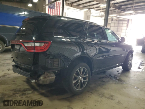 2017 Dodge Durango GT with VIN 1C4RDJDG9HC814439, listed as a Copart auction lot 53280975 with 106,286 mi miles and Salvage title. Bid and sale history available at DreamBid. Image 3.