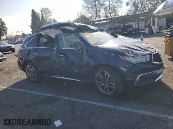 2018 Acura MDX w/Advance/Entertainment Pkg with VIN 5J8YD4H97JL000662, listed as a Copart auction lot 89219945 with 0 mi miles and Salvage Title. Bid and sale history available at carsss.com. Image 4.
