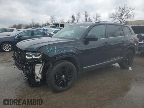 2019 Volkswagen Atlas SEL z VIN 1V2ER2CA7KC555023, wystawiony jako Copart lot #47559955 z przebiegiem 36 061 mil mil oraz Szkoda całkowita • Salvage title. Historia ofert i sprzedaży dostępna na DreamBid. Obrazek 1.