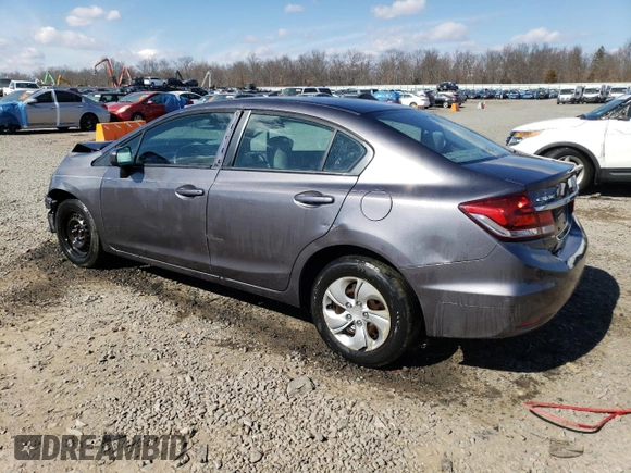2015 Honda Civic LX with VIN 19XFB2F55FE233052, listed as a Copart auction lot 46302075 with 102,482 mi miles and Salvage Title. Bid and sale history available at carsss.com. Image 2.