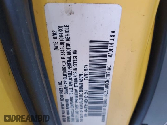 2003 Subaru Baja с VIN 4S4BT61C636101214, выставлен на аукционе Copart как лот 79017454 с пробегом 244 572 миль миль и Чистый • Clean title. История ставок и продаж доступна на DreamBid. Изображение 14.