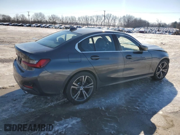 2020 BMW 3 Series 330i xDrive with VIN WBA5R7C04LFH50602, listed as a Copart auction lot 88260075 with 97,781 mi miles and Salvage Title. Bid and sale history available at carsss.com. Image 3.