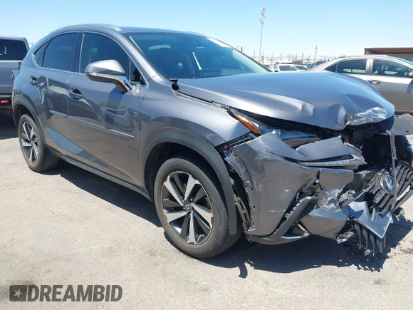 2020 Lexus NX 300 z VIN JTJDARBZ5L5009845, wystawiony jako IAAI lot #42160884 z przebiegiem 40 001 mil mil oraz . Historia ofert i sprzedaży dostępna na DreamBid. Obrazek 1.