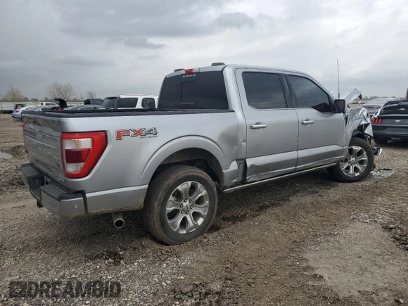 2022 Ford F-150 XL with VIN 1FTFW1E87NFC33889, listed as a Copart auction lot 47225195 with 89,216 mi miles and Salvage Title. Bid and sale history available at carsss.com. Image 3.