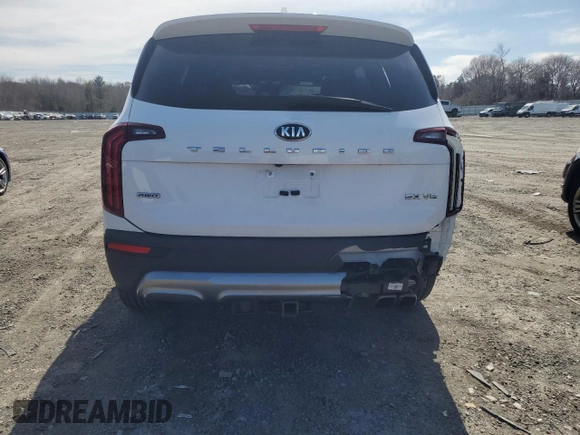 2021 Kia Telluride SX with VIN 5XYP5DHC7MG142335, listed as a Copart auction lot 52607875 with 75,420 mi miles and Salvage Title. Bid and sale history available at carsss.com. Image 6.