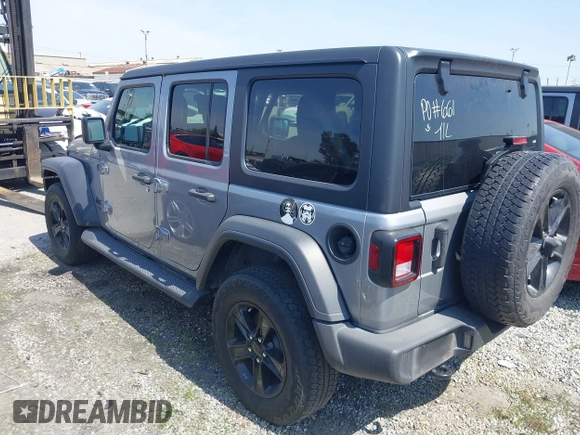 2021 Jeep Wrangler Unlimited Sport Altitude with VIN 1C4HJXDGXMW662493, listed as a IAAI auction lot 41288957 with 64,808 mi miles and . Bid and sale history available at DreamBid. Image 3.