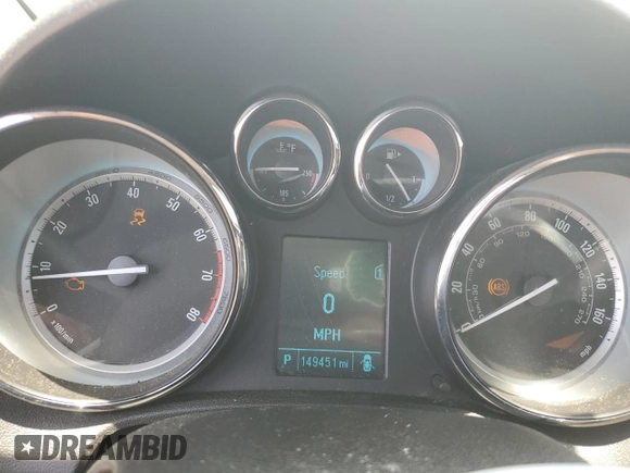 2013 Buick Verano with VIN 1G4PP5SK2D4111763, listed as a Copart auction lot 62996155 with 149,451 mi miles and Salvage title. Bid and sale history available at DreamBid. Image 9.