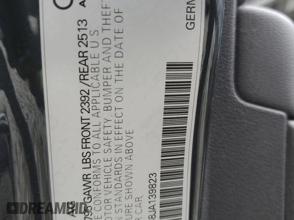 2018 Audi A4 Premium с VIN WAUDNAF48JA139823, выставлен на аукционе Copart как лот 56099335 с пробегом 42 455 миль миль и Списание • Salvage title. История ставок и продаж доступна на DreamBid. Изображение 12.
