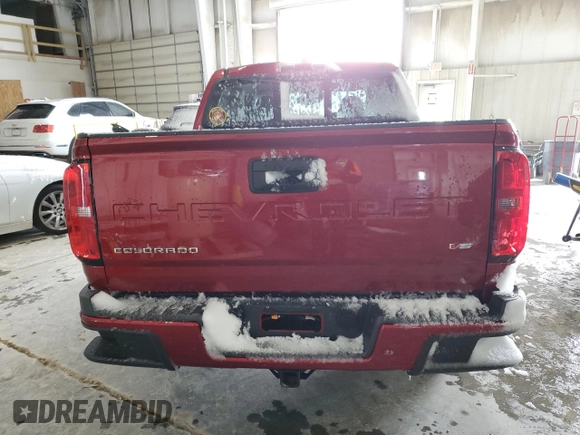 2021 Chevrolet Colorado 4WD Z71 with VIN 1GCGTDEN8M1234243, listed as a Copart auction lot 47742615 with 21,713 mi miles and Salvage title. Bid and sale history available at DreamBid. Image 6.