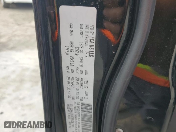 2019 Jeep Compass Latitude with VIN 3C4NJCBB7KT851656, listed as a Copart auction lot 88621445 with Not Provided miles and Salvage Title. Bid and sale history available at DreamBid. Image 14.