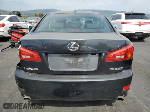 2008 Lexus IS 350 with VIN JTHBE262582013646, listed as a Copart auction lot 53187215 with 130,826 mi miles and Clean title. Bid and sale history available at DreamBid. Image 6.