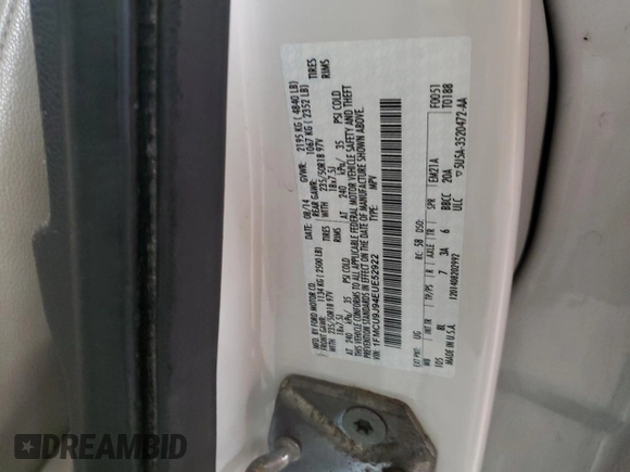 2014 Ford Escape Titanium with VIN 1FMCU9J94EUE52922, listed as a Copart auction lot 52143325 with 193,819 mi miles and Salvage Title. Bid and sale history available at carsss.com. Image 12.