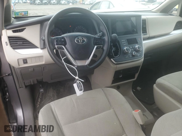 2016 Toyota Sienna L with VIN 5TDZK3DC4GS709089, listed as a Copart auction lot 58990195 with 153,182 mi miles and Salvage title. Bid and sale history available at DreamBid. Image 8.