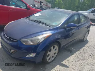 2013 Hyundai Elantra GLS with VIN KMHDH4AE1DU876596, listed as a IAAI auction lot 42080466 with 86,677 mi miles and . Bid and sale history available at DreamBid. Image 2.
