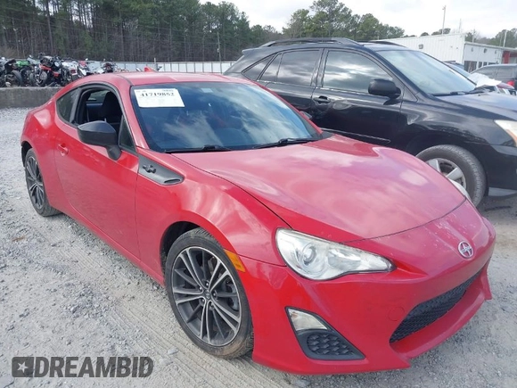 2015 Scion FR-S with VIN JF1ZNAA10F8702616, listed as a IAAI auction lot 41719852 with 95,855 mi miles. Bid and sale history available at carsss.com. Image 1.