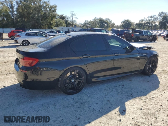 2016 BMW M5 with VIN WBSFV9C57GD595447, listed as a Copart auction lot 41343845 with 50,029 mi miles and Salvage Title. Bid and sale history available at carsss.com. Image 3.