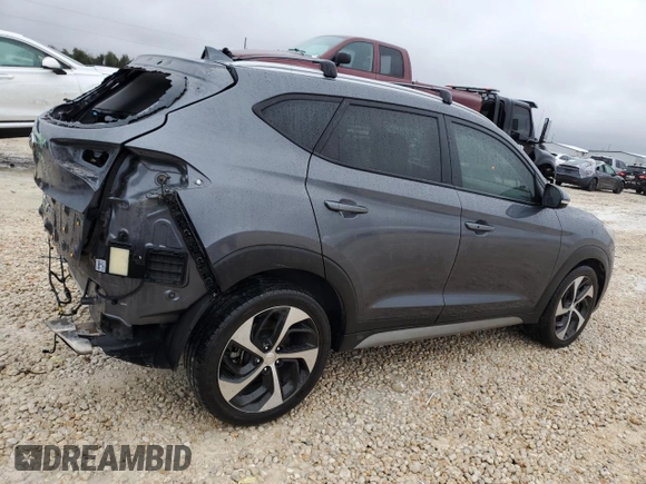 2018 Hyundai Tucson Sport with VIN KM8J33ALXJU771612, listed as a Copart auction lot 44452845 with 94,048 mi miles and Salvage Title. Bid and sale history available at carsss.com. Image 3.