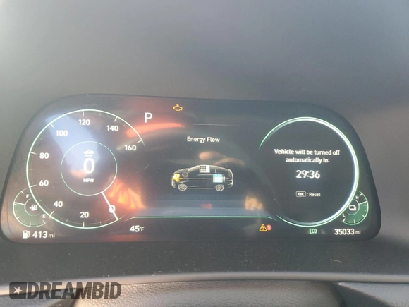 2020 Hyundai Sonata Hybrid Limited with VIN KMHL54JJ1LA012262, listed as a Copart auction lot 41403825 with 35,033 mi miles and Salvage Title. Bid and sale history available at carsss.com. Image 9.