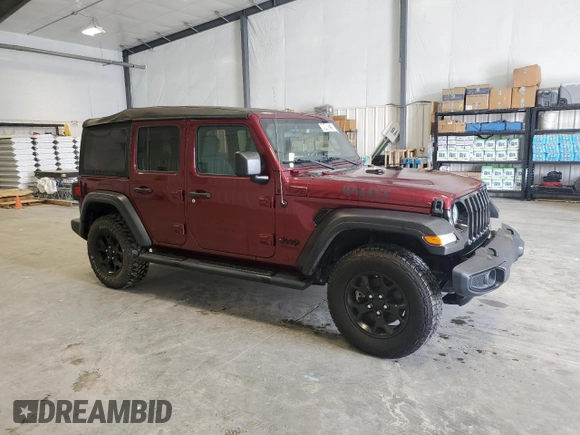 2021 Jeep Wrangler Unlimited Willys with VIN 1C4HJXDGXMW621782, listed as a Copart auction lot 49469275 with 60,388 mi miles and Clean title. Bid and sale history available at DreamBid. Image 4.