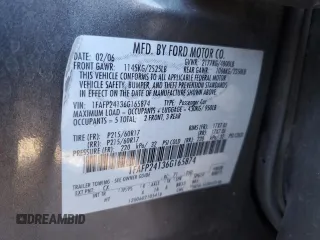 2006 Ford Five Hundred SEL with VIN 1FAFP24136G165874, listed as a Copart auction lot 37332164 with 201,204 mi miles and Salvage Title. Bid and sale history available at carsss.com. Image 12.