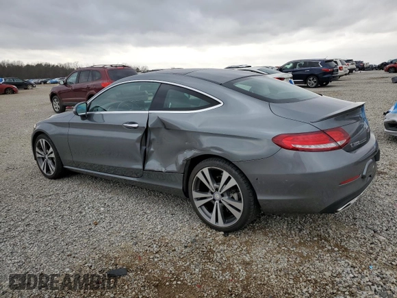2017 Mercedes-Benz C 300 with VIN WDDWJ4JB3HF444647, listed as a Copart auction lot 47061125 with 48,172 mi miles and Salvage Title. Bid and sale history available at carsss.com. Image 2.