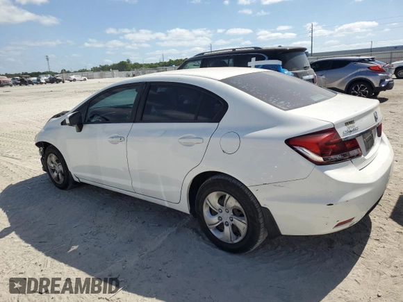 2014 Honda Civic Sedan LX with VIN 19XFB2F50EE051256, listed as a Copart auction lot 55284985 with 148,871 mi miles and Salvage Title. Bid and sale history available at carsss.com. Image 2.